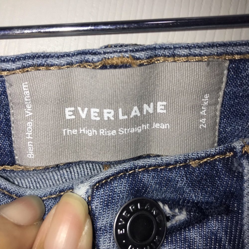 Everlane The High Rise Straight Jean Size 24 - Picture 3 of 4